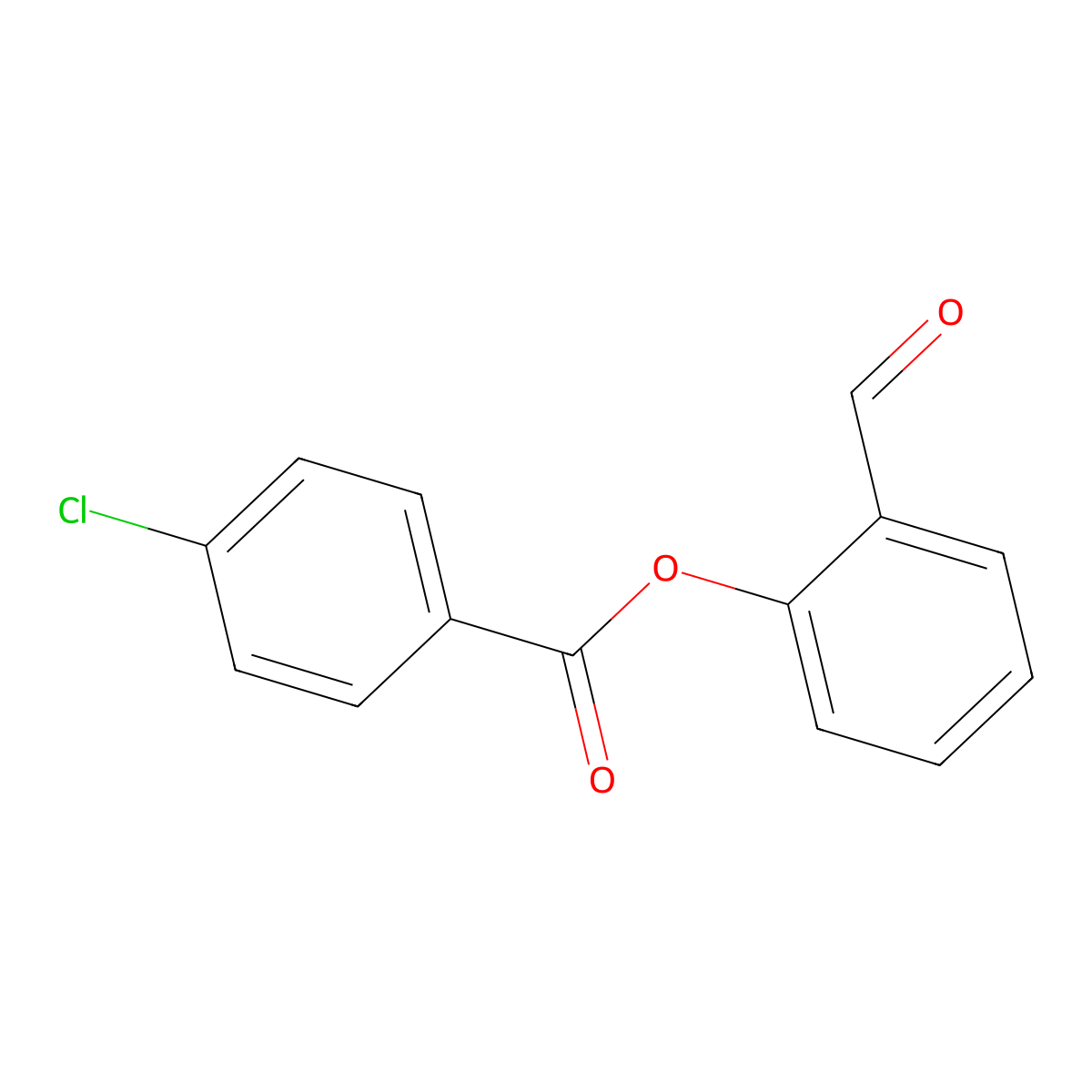 2-Formylphenyl 4-chlorobenzoate molecular structure, CAS 634593-03-6