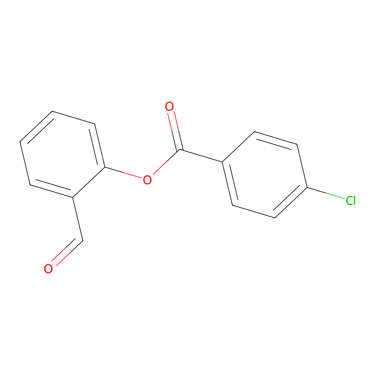 2-Formylphenyl 4-chlorobenzoate molecular structure, CAS 634593-03-6