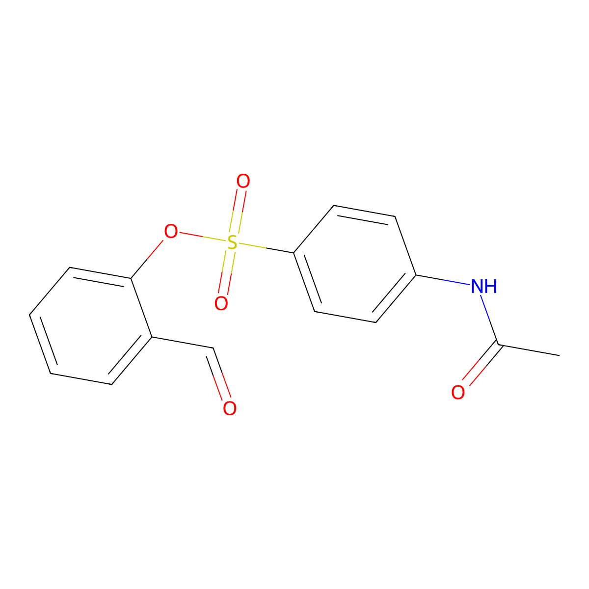 2-Formylphenyl 4-(acetylamino)benzenesulfonate molecular structure, CAS 634593-04-7