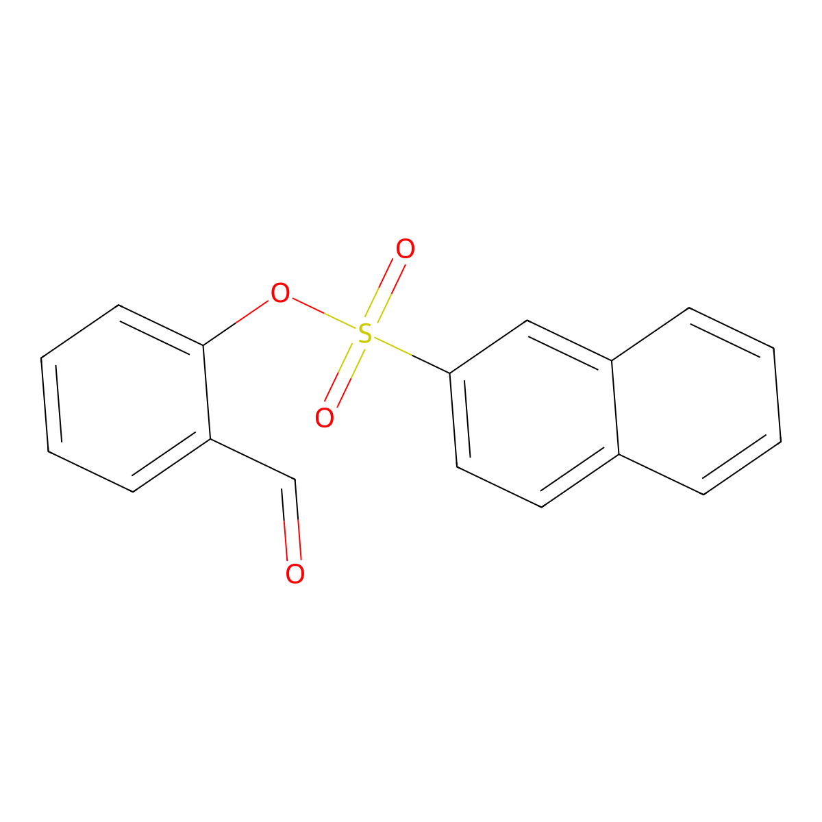 2-Formylphenyl naphthalene-2-sulfonate molecular structure, CAS 634593-05-8