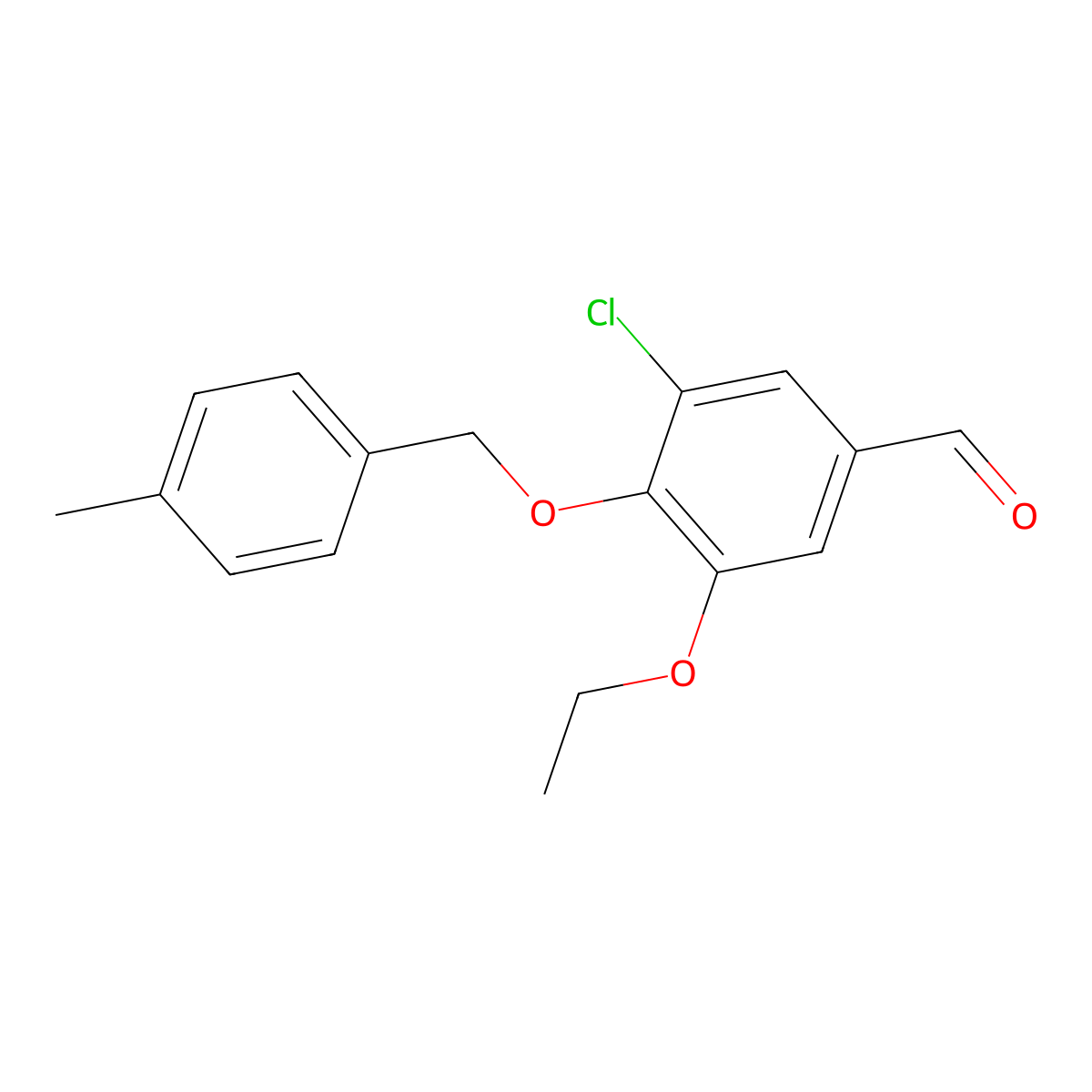 3-Chloro-5-ethoxy-4-[(4-methylbenzyl)oxy]benzaldehyde molecular structure, CAS 634593-07-0