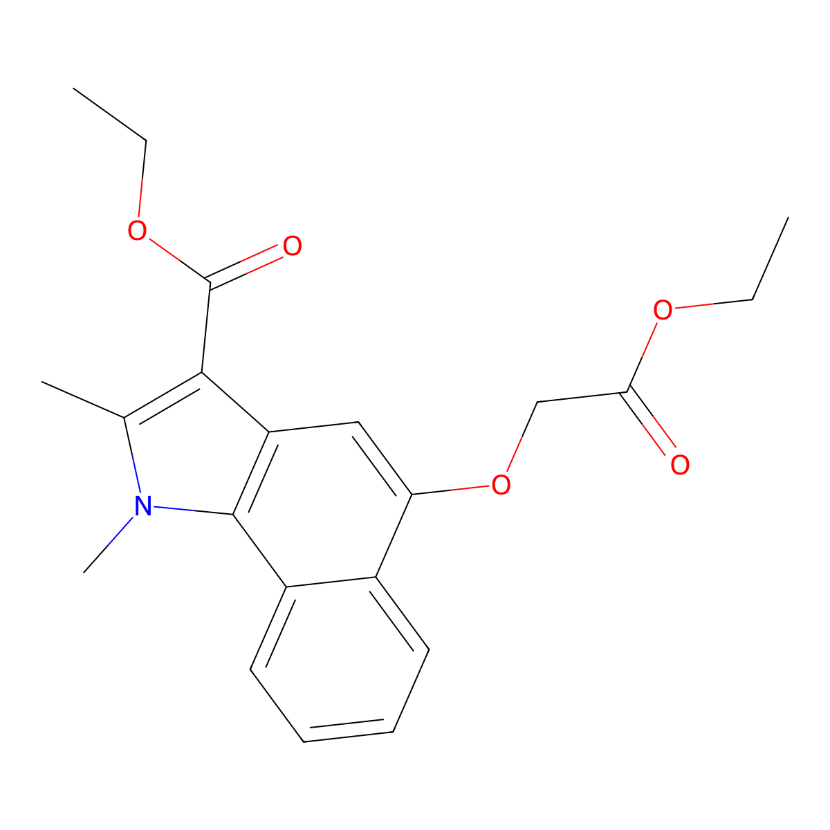 ethyl 5-(2-ethoxy-2-oxoethoxy)-1,2-dimethyl-1H-benzo[g]indole-3-carboxylate molecular structure, CAS 634593-64-9