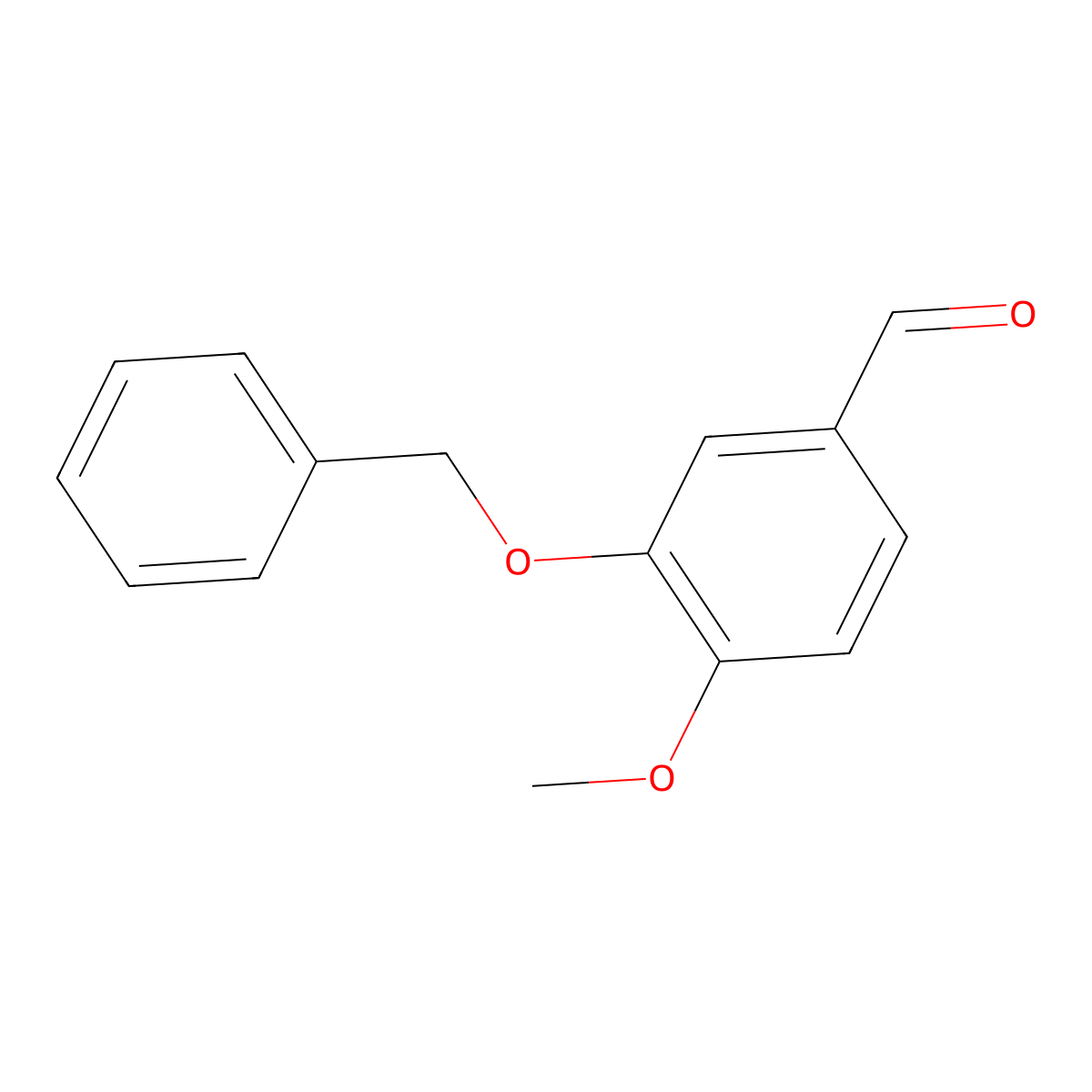 3-Benzyloxy-4-methoxybenzaldehyde molecular structure, CAS 6346-05-0