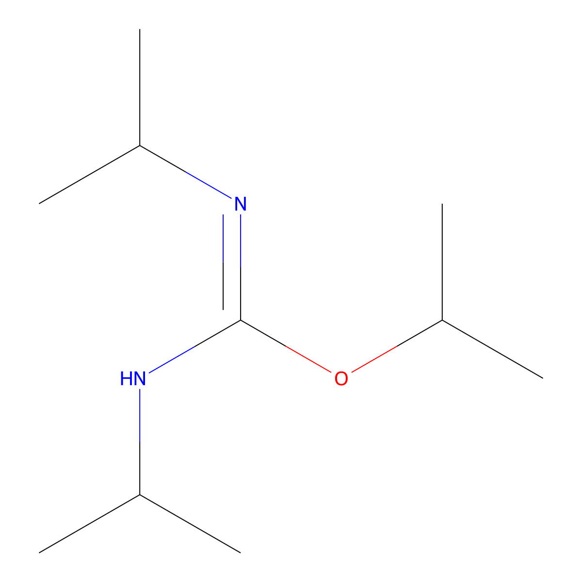 Carbamimidic acid, N,N'-bis(1-methylethyl)-, 1-methylethyl ester molecular structure, CAS 63460-32-2