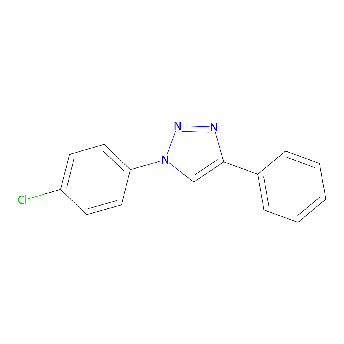 1-(4-Chlorophenyl)-4-phenyl-1H-1,2,3-triazole molecular structure, CAS 634604-05-0