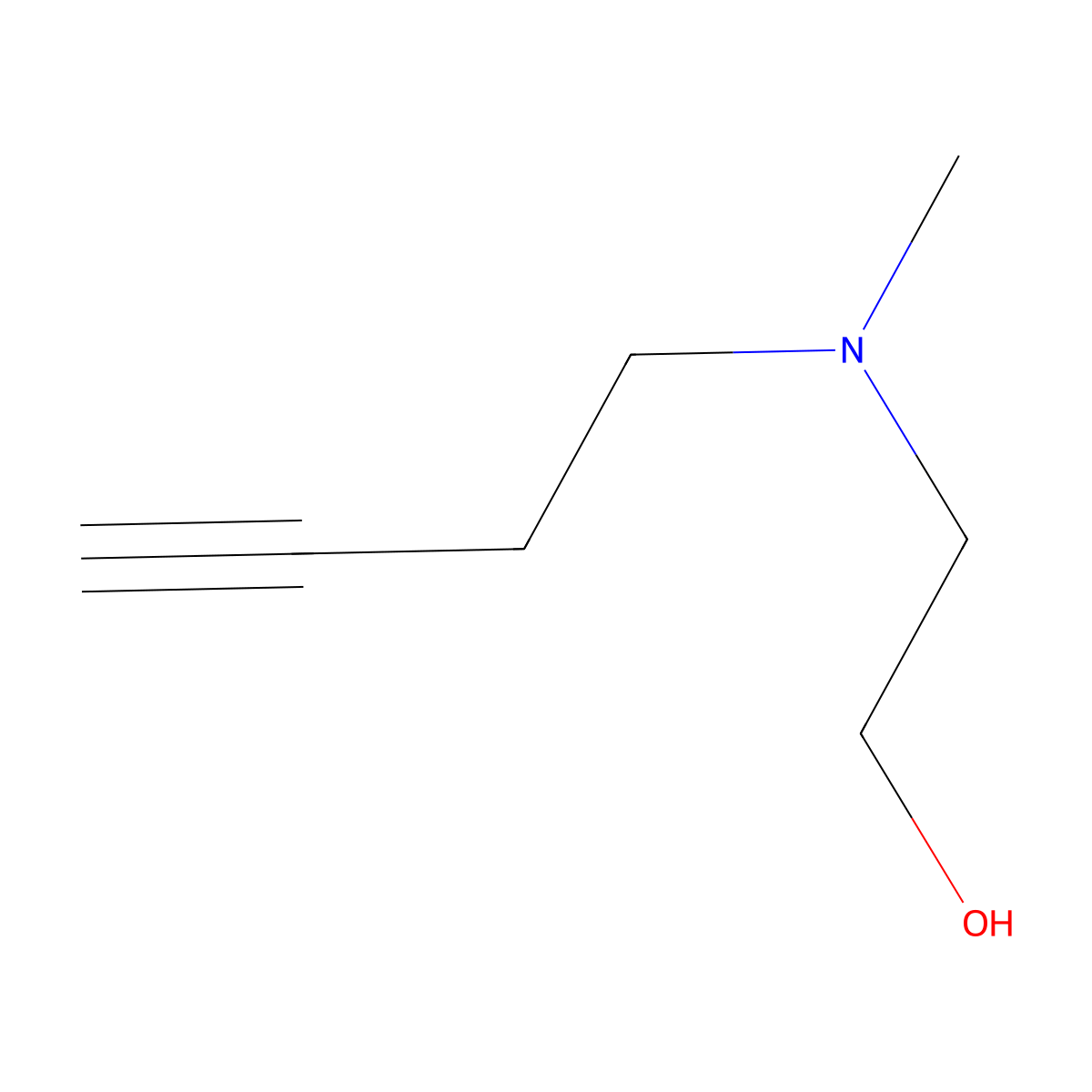 2-[3-Butyn-1-yl(methyl)amino]ethanol molecular structure, CAS 634605-30-4