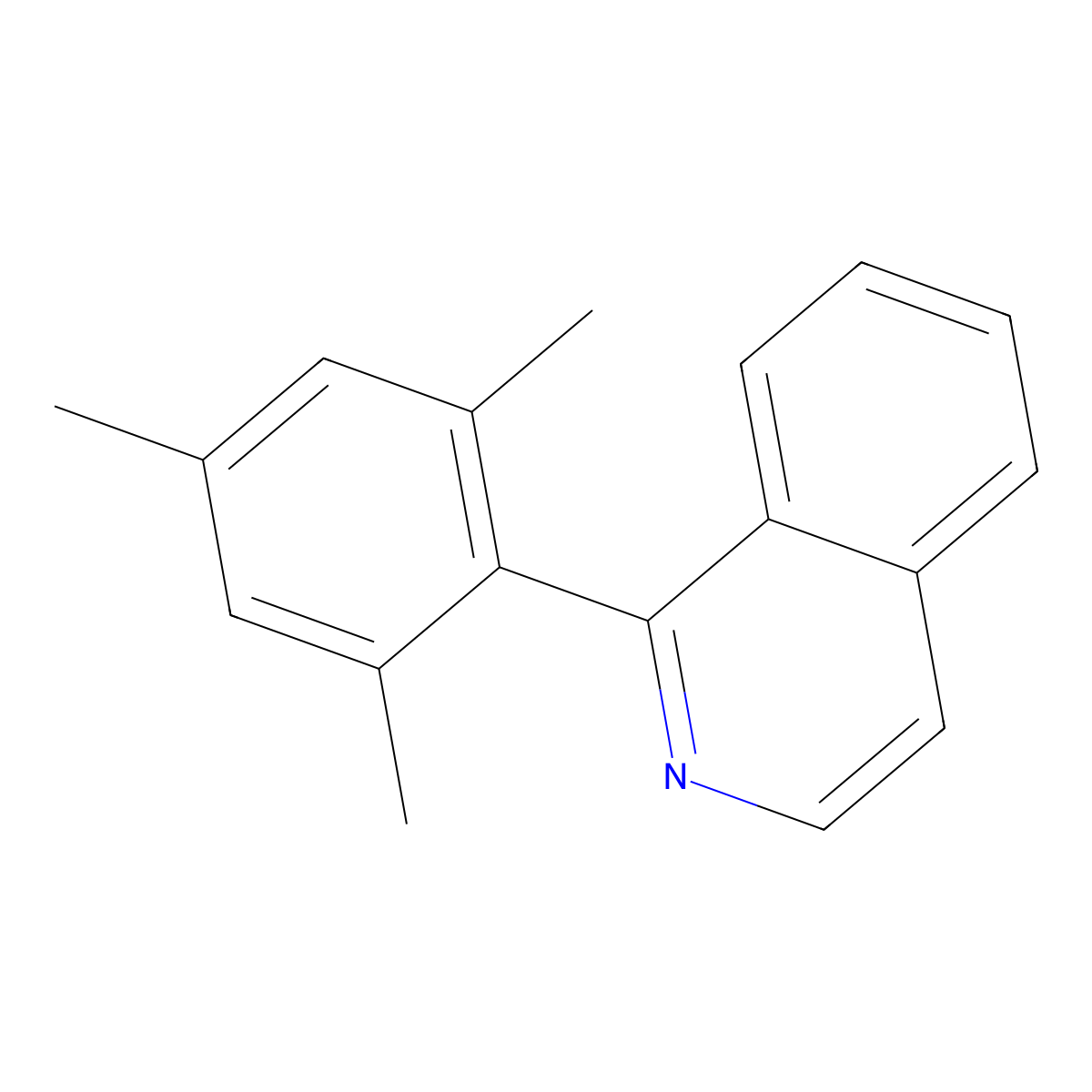 Isoquinoline, 1-(2,4,6-trimethylphenyl)- molecular structure, CAS 634613-70-0