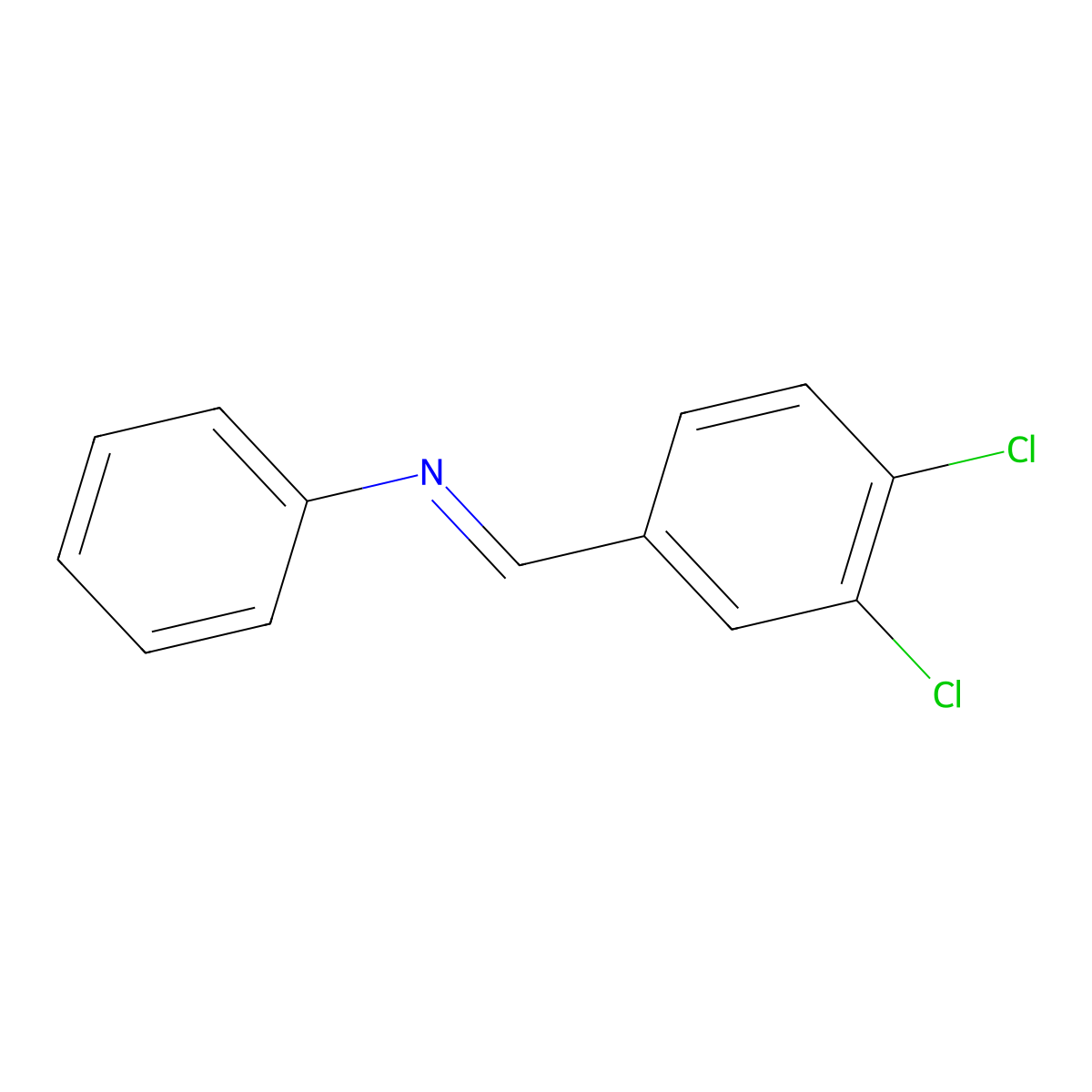 N-(3,4-Dichlorobenzylidene)aniline molecular structure, CAS 63462-27-1