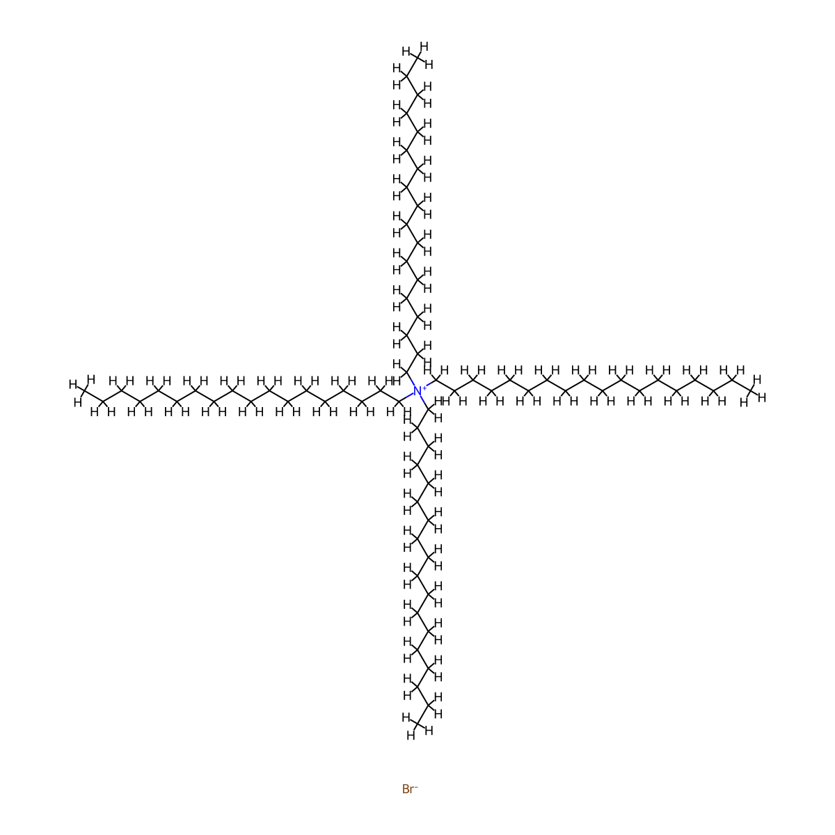 Tetraoctadecylammonium bromide molecular structure, CAS 63462-99-7