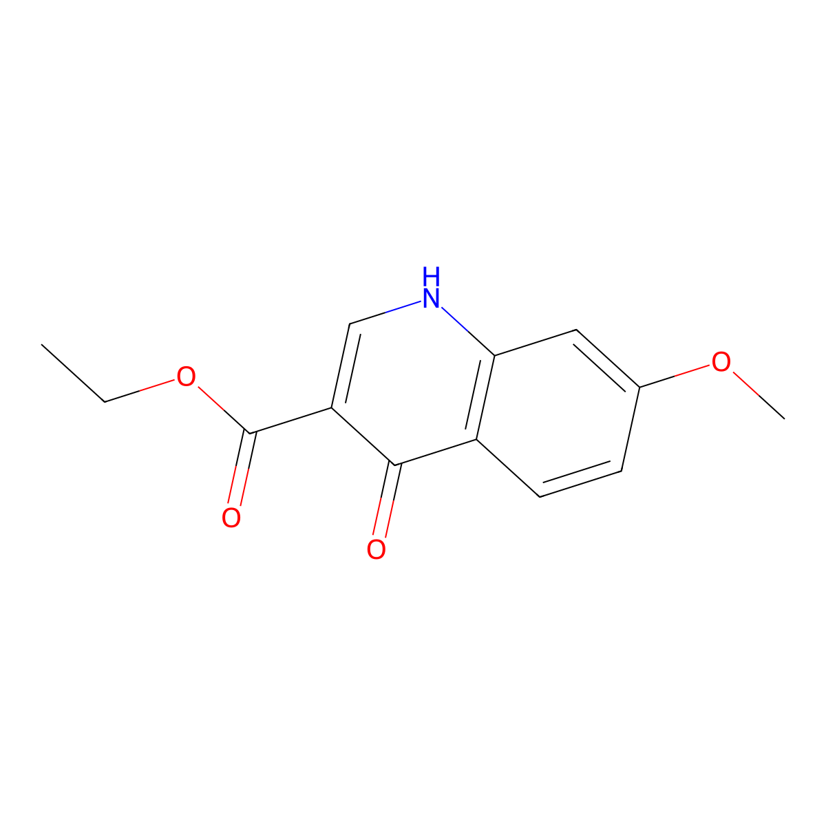 Ethyl 4-hydroxy-7-methoxyquinoline-3-carboxylate molecular structure, CAS 63463-15-0