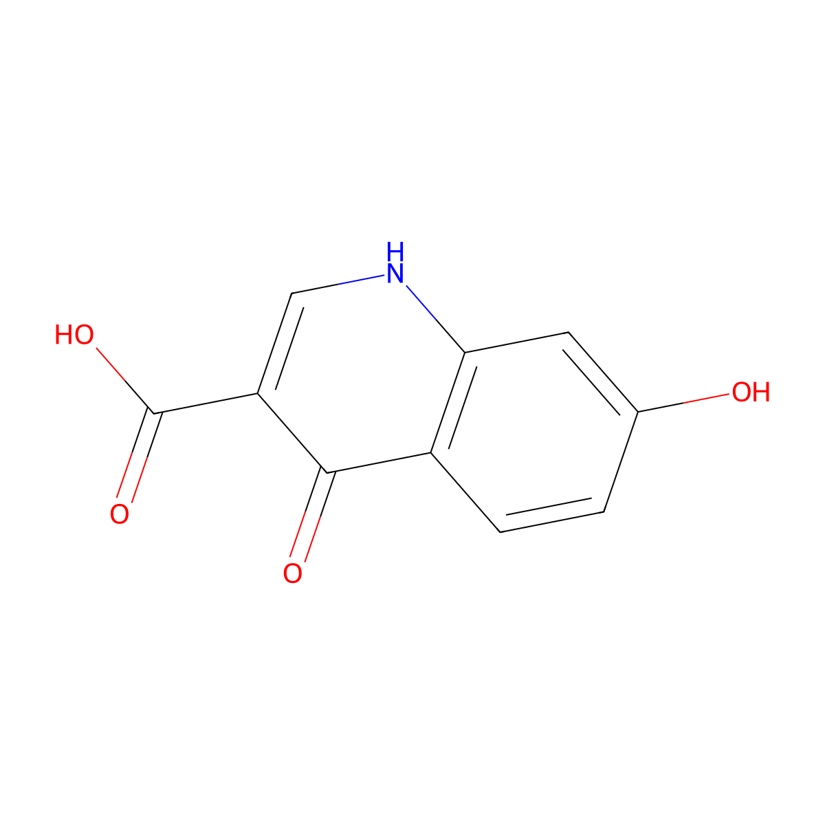 4,7-Dihydroxyquinoline-3-carboxylic acid molecular structure, CAS 63463-27-4