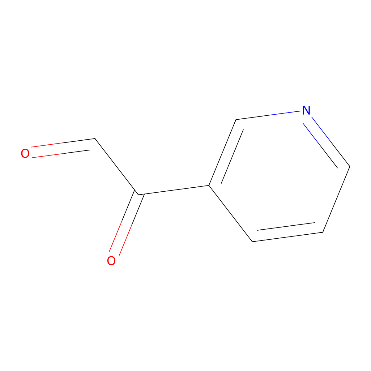 3-Pyridineacetaldehyde, alpha-oxo- molecular structure, CAS 63464-84-6