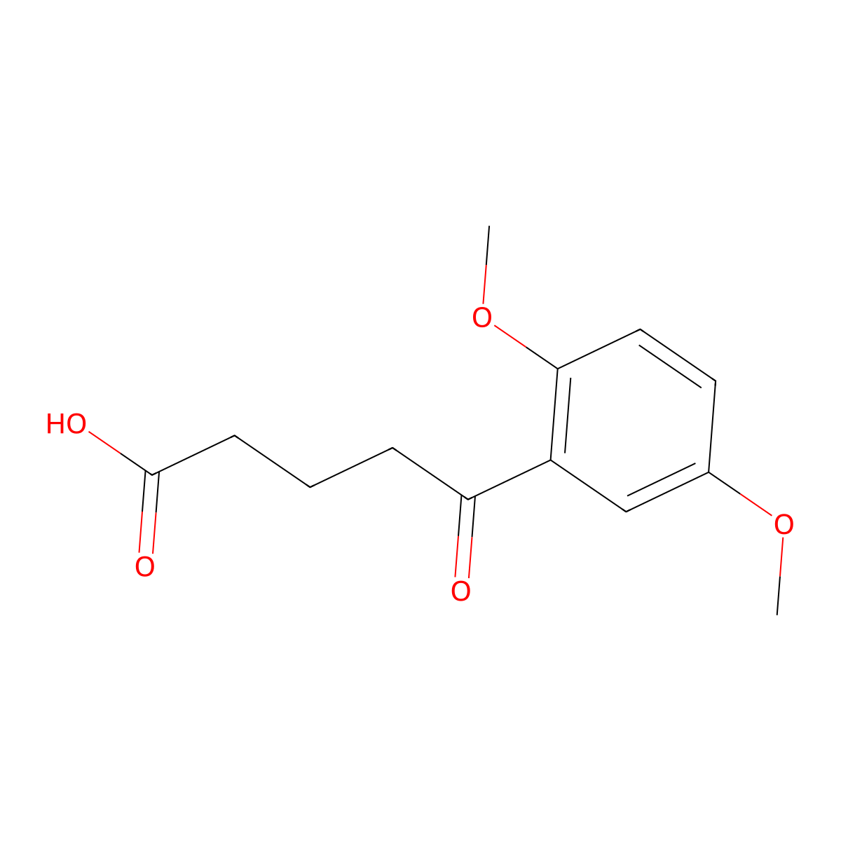 5-(2,5-Dimethoxyphenyl)-5-oxopentanoic acid molecular structure, CAS 63467-20-9