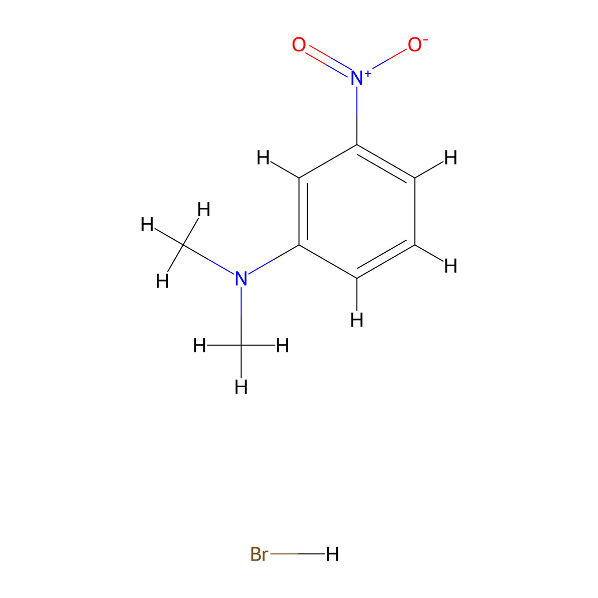 Benzenamine, N,N-dimethyl-3-nitro-, hydrobromide (1:1) molecular structure, CAS 63467-70-9