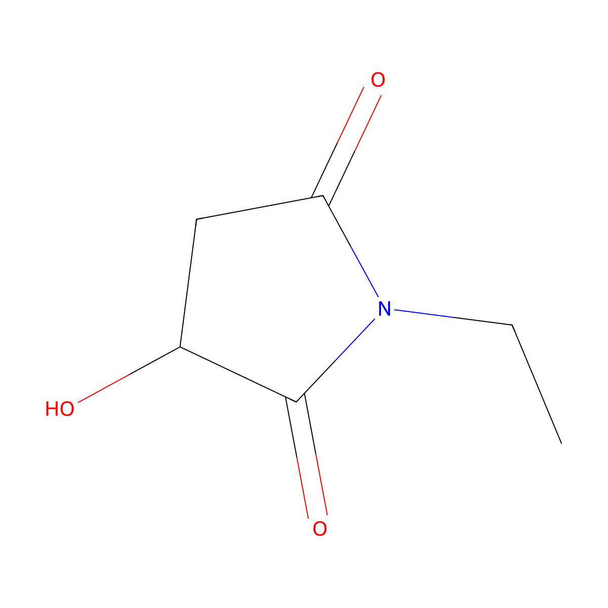 1-Ethyl-3-hydroxypyrrolidine-2,5-dione molecular structure, CAS 63467-80-1