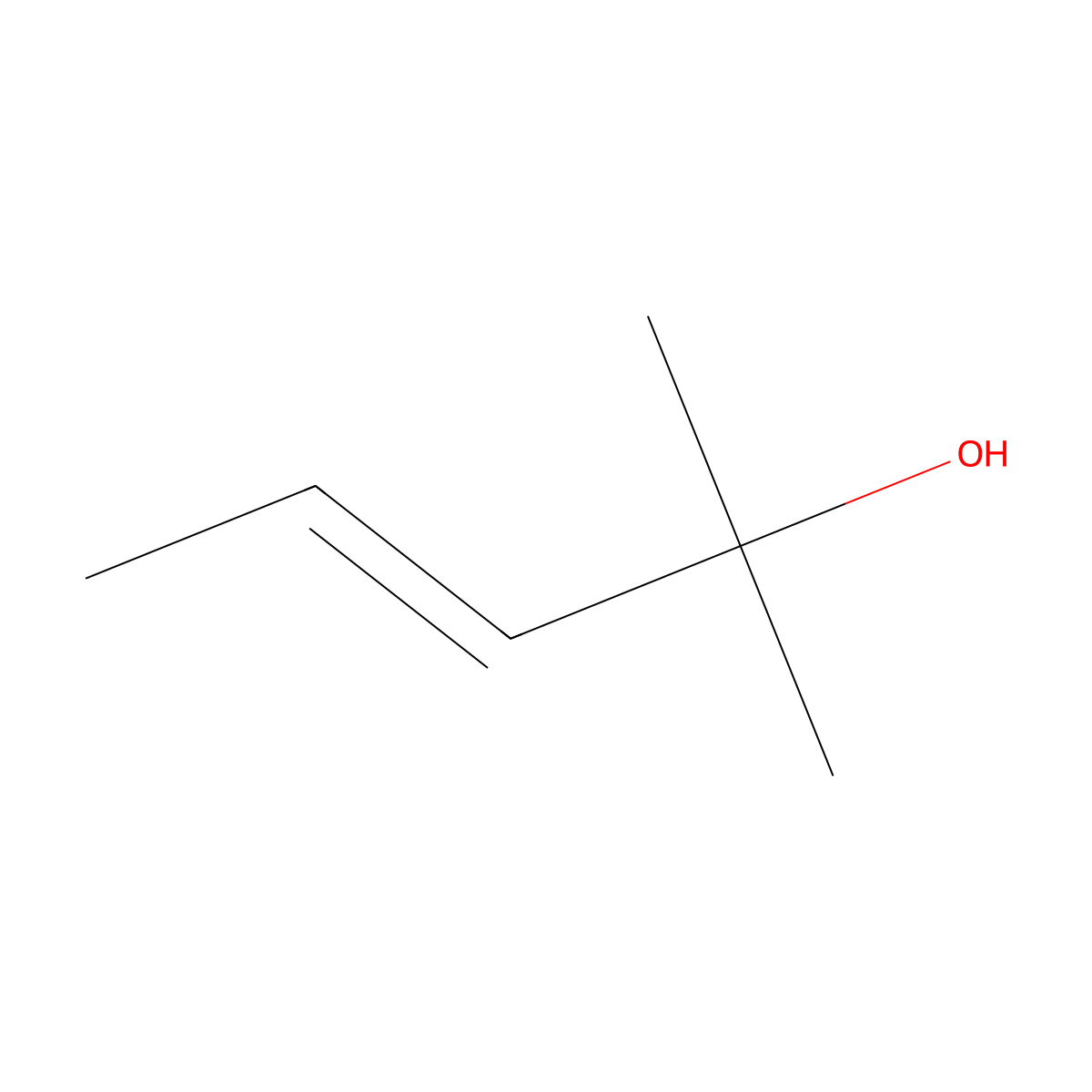 2-Methyl-3-penten-2-ol molecular structure, CAS 63468-05-3