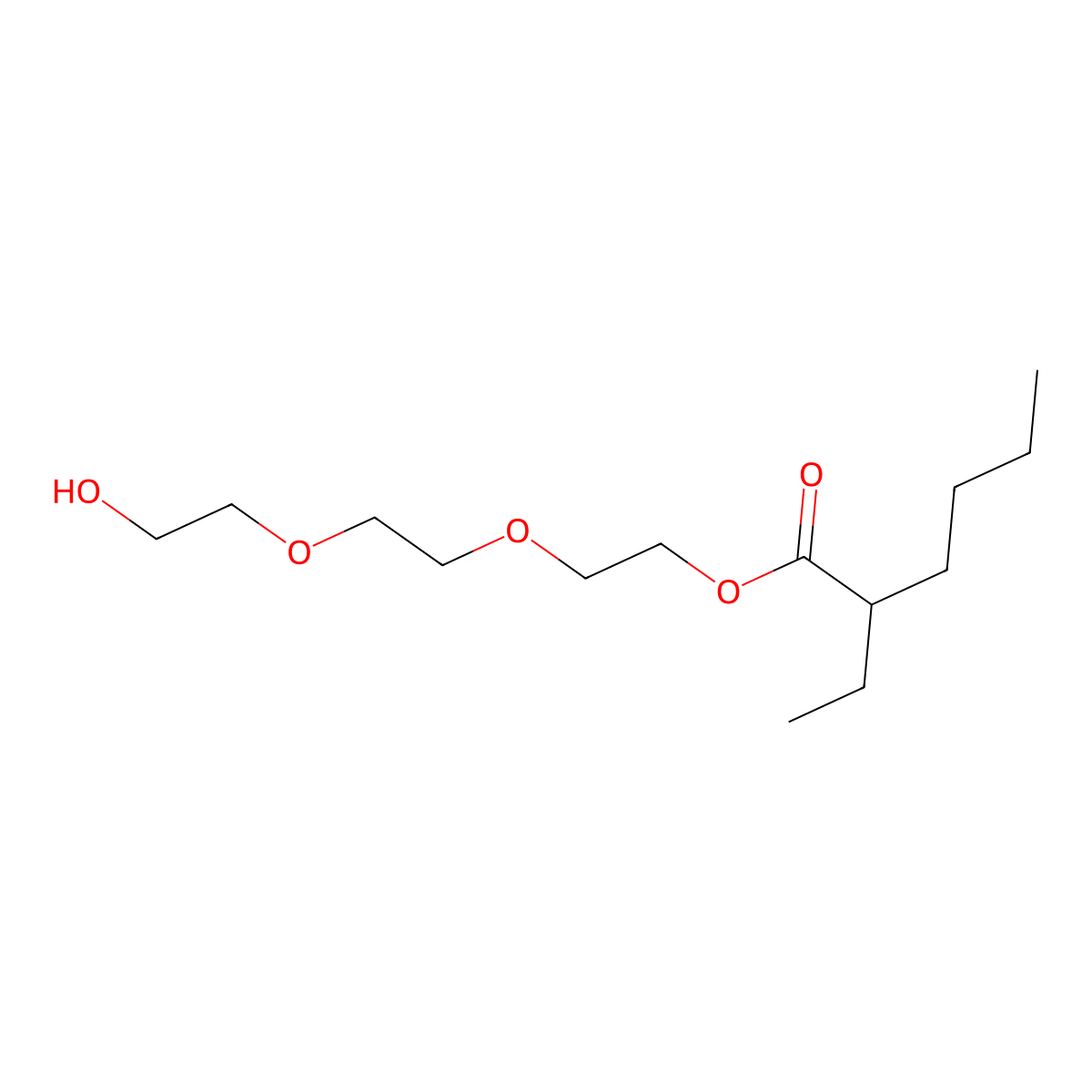 2-[2-(2-Hydroxyethoxy)ethoxy]ethyl 2-ethylhexanoate molecular structure, CAS 63468-14-4