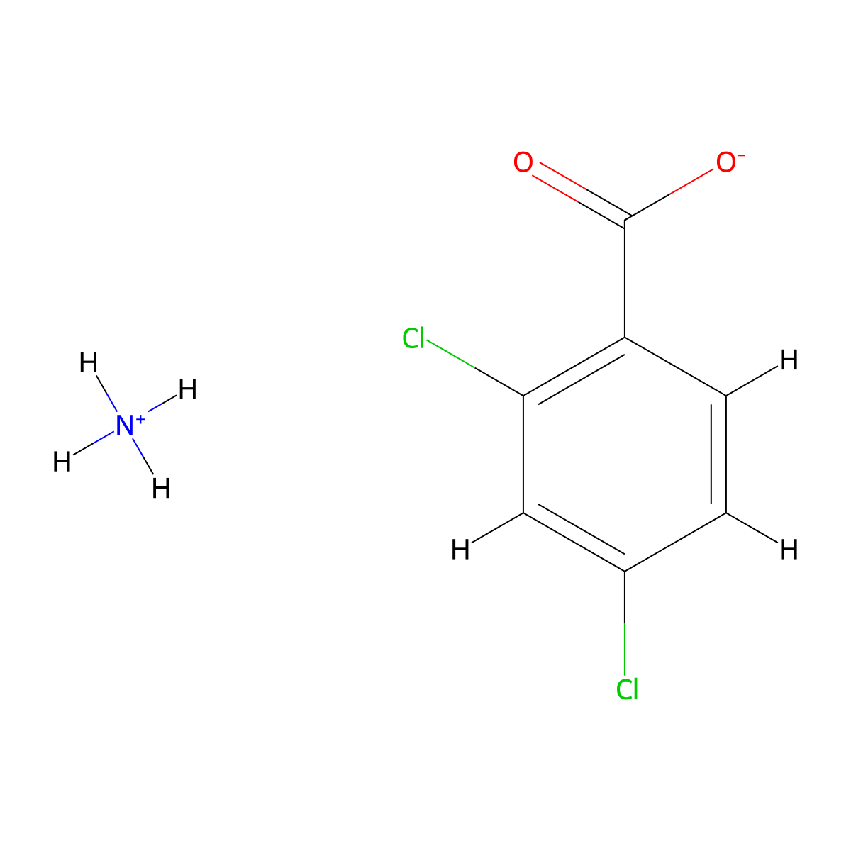 Azanium;2,4-dichlorobenzoate molecular structure, CAS 63468-64-4