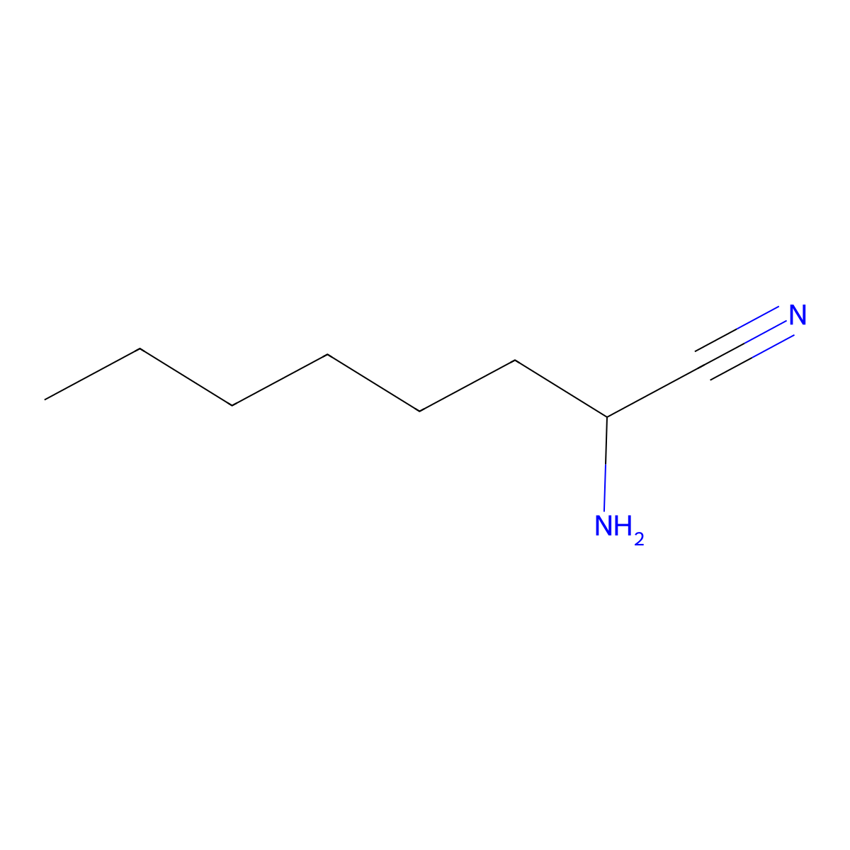 Octanenitrile, 2-amino- molecular structure, CAS 63468-70-2