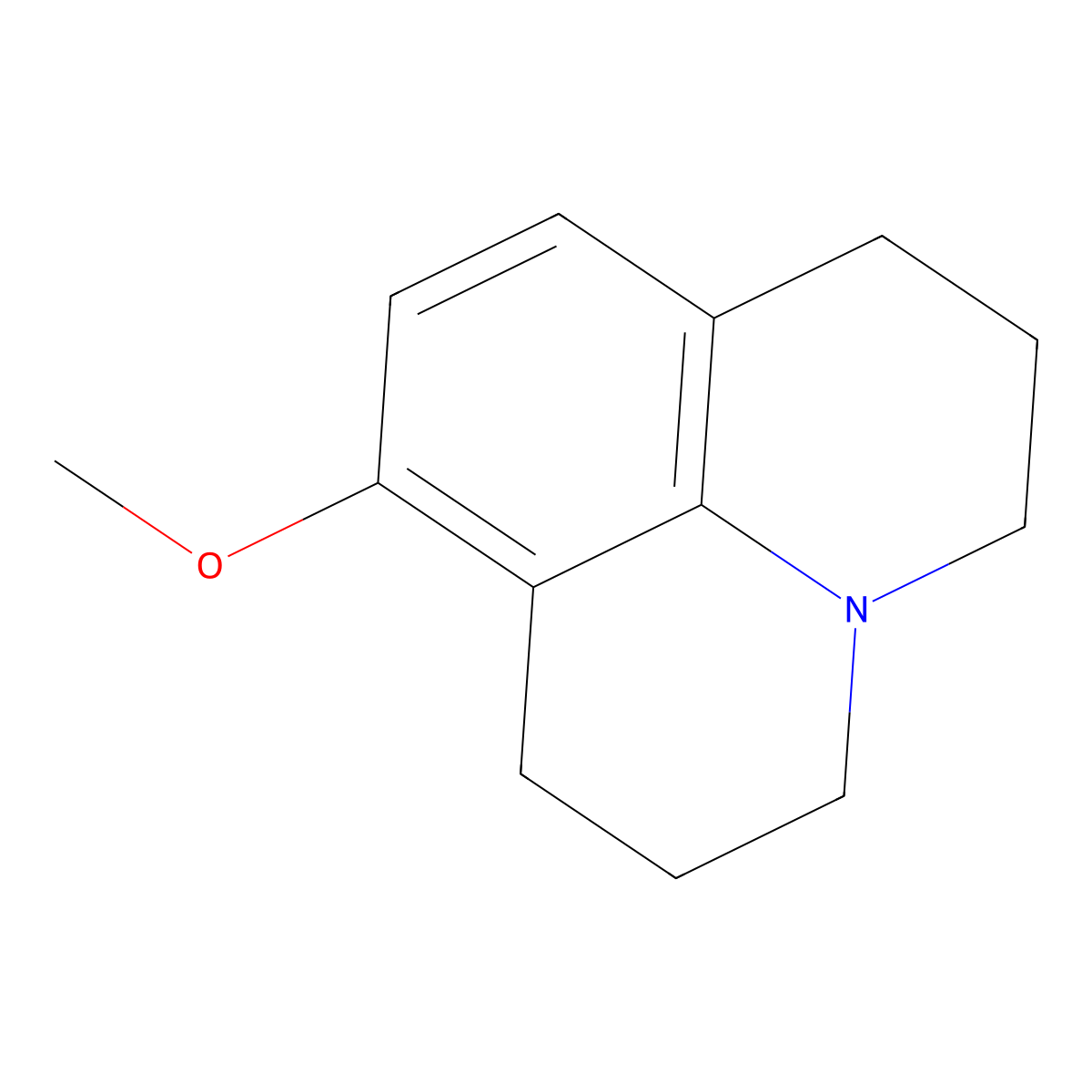 8-Methoxy-1,2,3,5,6,7-hexahydropyrido[3,2,1-ij]quinoline molecular structure, CAS 63468-83-7