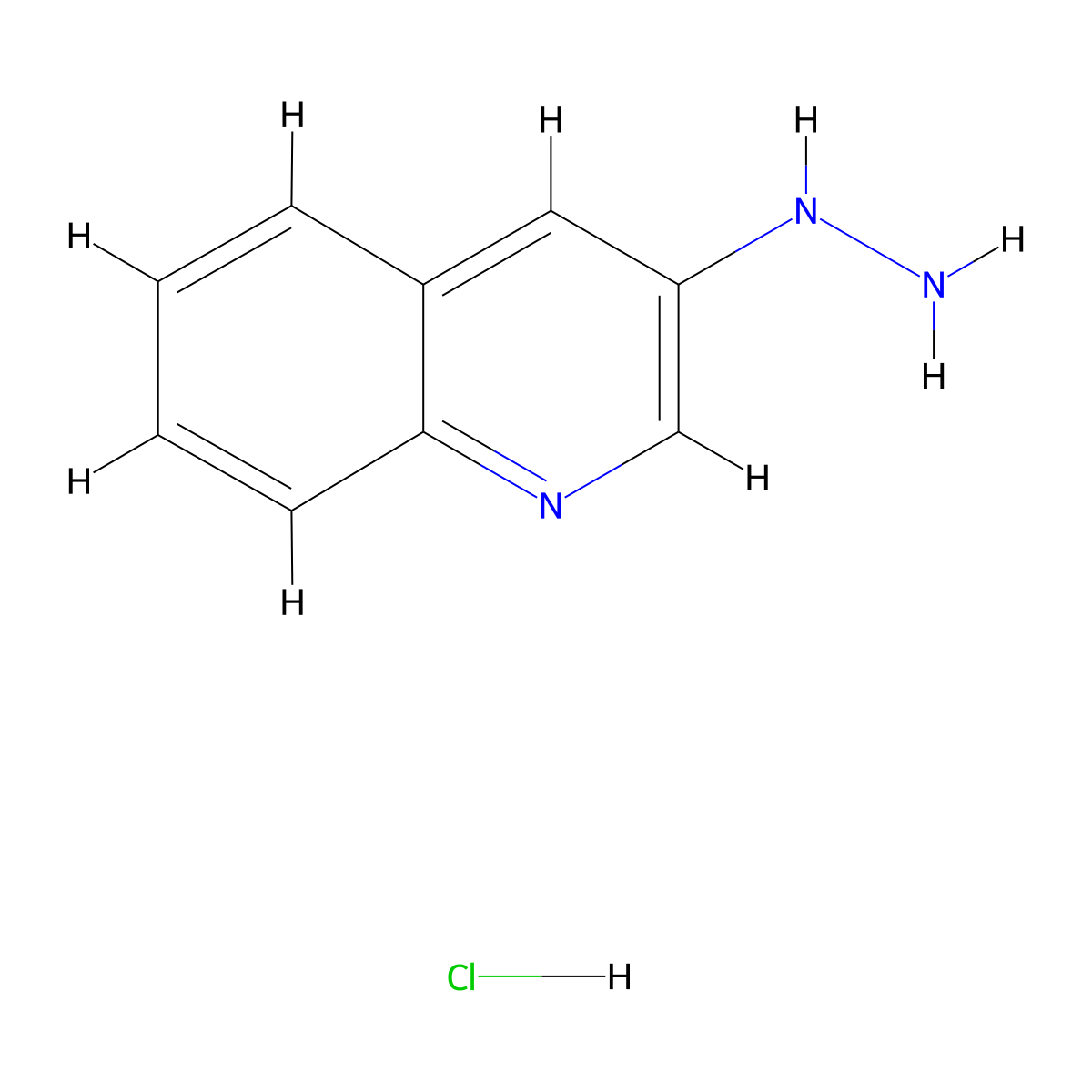 2-(Quinolin-3-yl)hydrazine hydrochloride molecular structure, CAS 63468-94-0