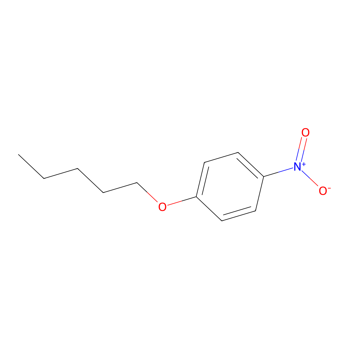 4-Nitrophenyl pent-1-yl ether molecular structure, CAS 63469-11-4