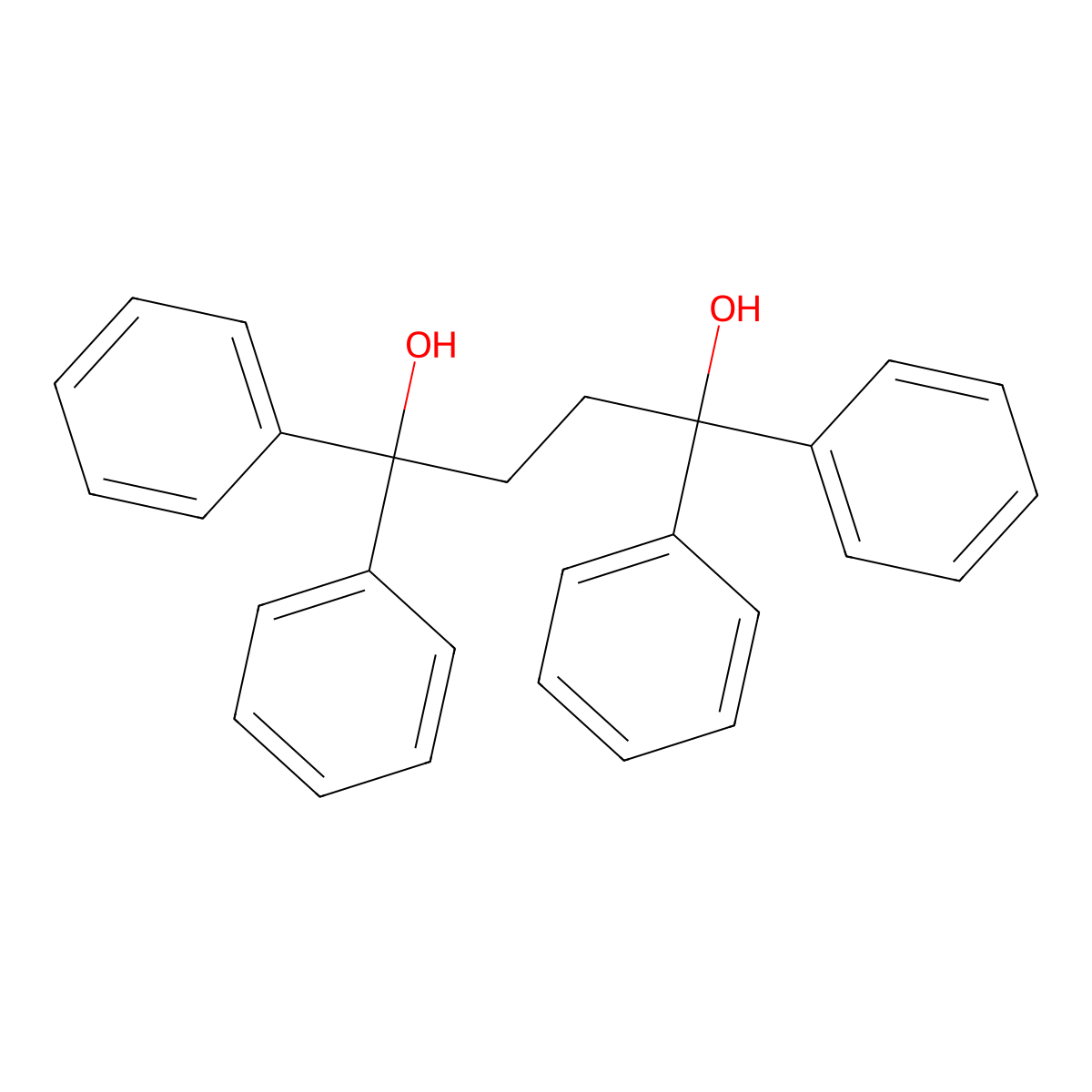 1,4-Butanediol, 1,1,4,4-tetraphenyl- molecular structure, CAS 63469-15-8