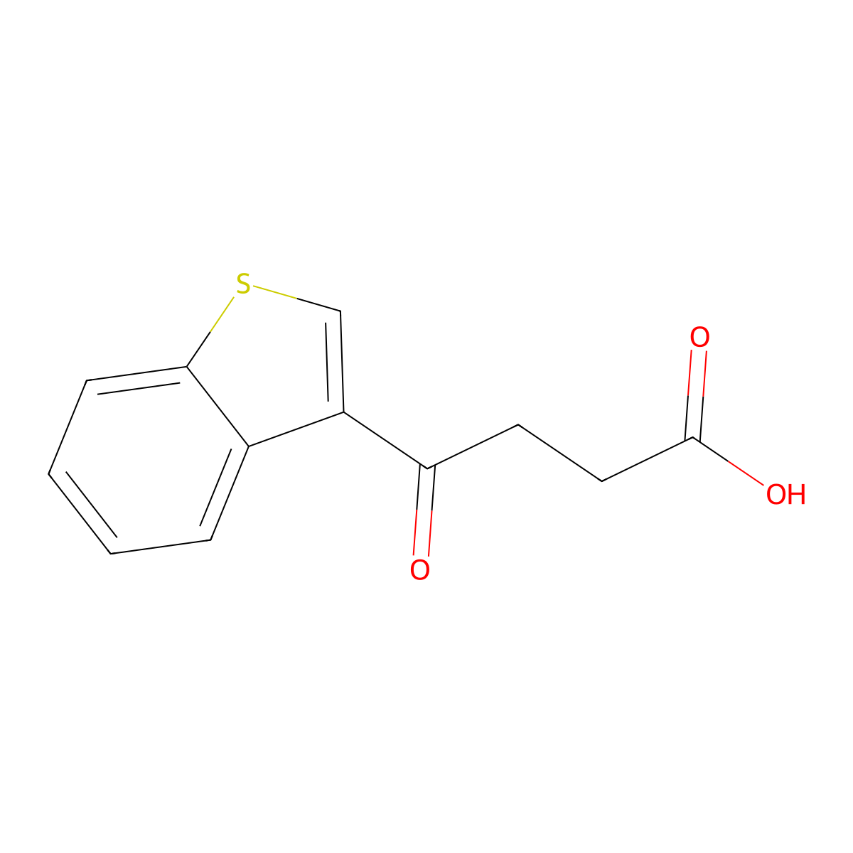 4-(1-Benzothiophen-3-yl)-4-oxobutanoic acid molecular structure, CAS 63471-83-0
