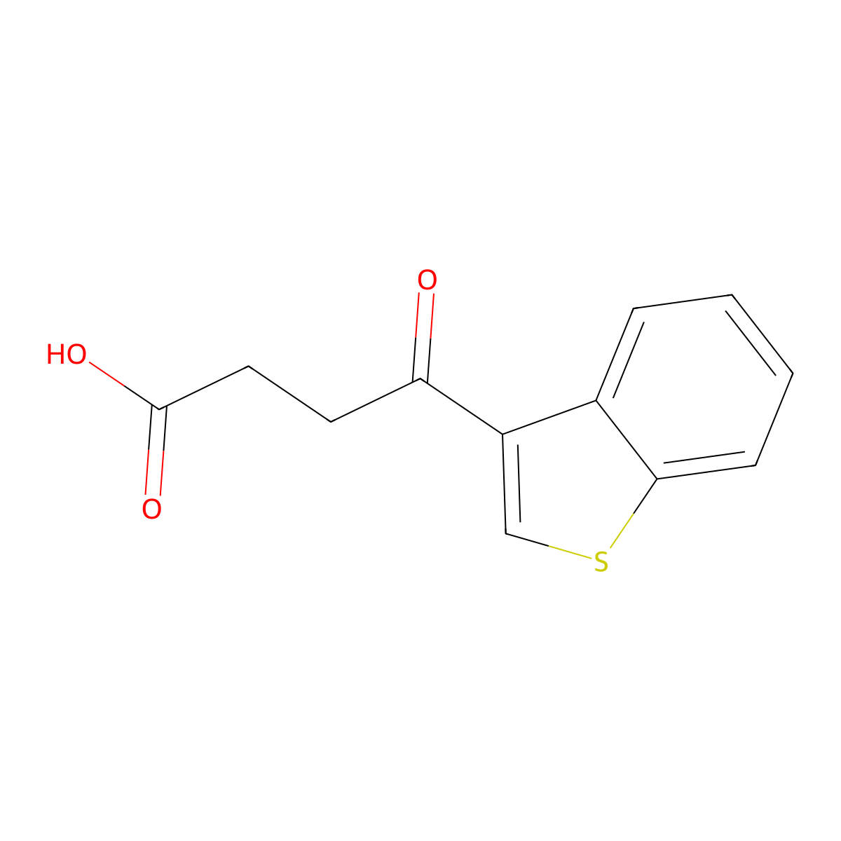 4-(1-Benzothiophen-3-yl)-4-oxobutanoic acid molecular structure, CAS 63471-83-0