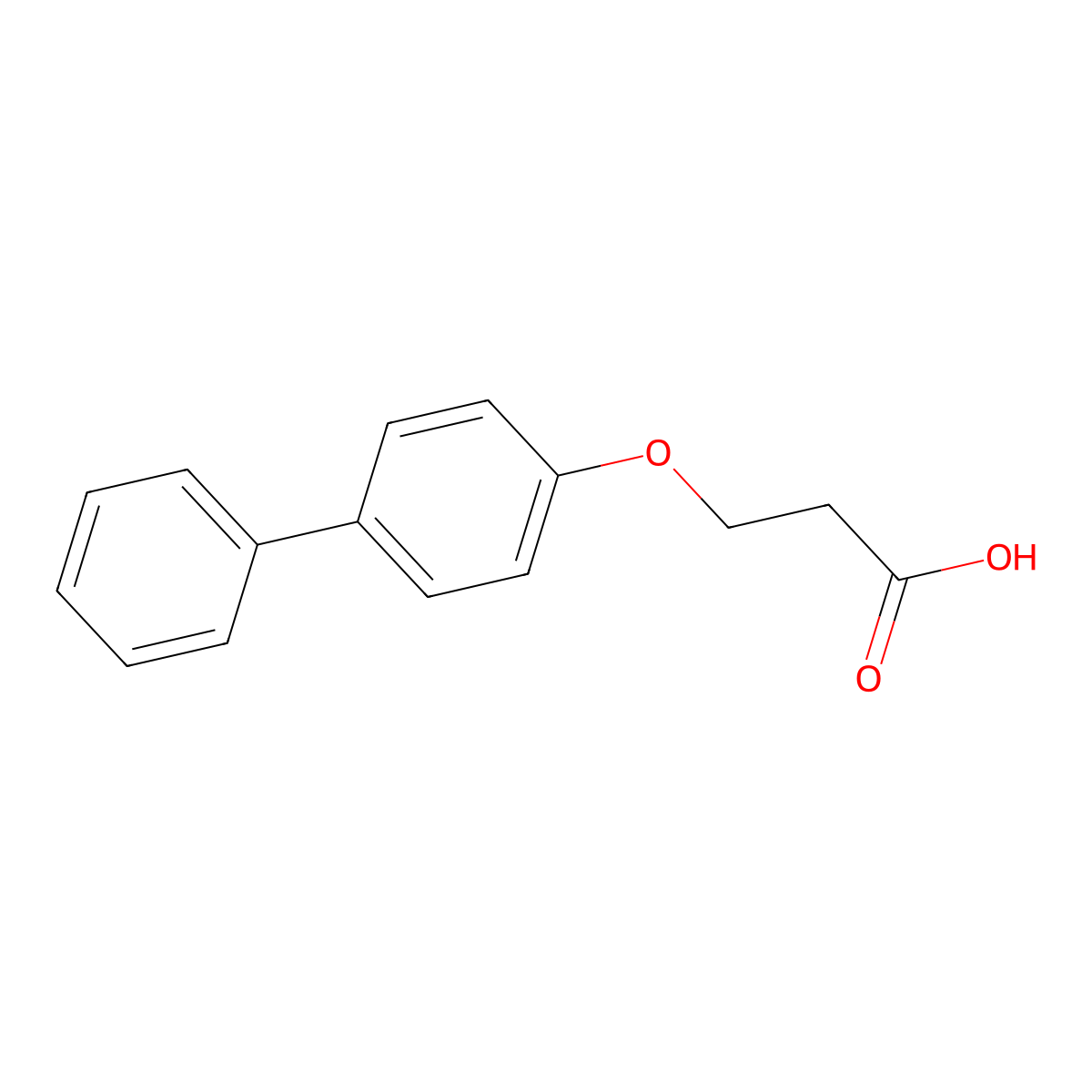 3-(4-Phenylphenoxy)propanoic acid molecular structure, CAS 63472-21-9