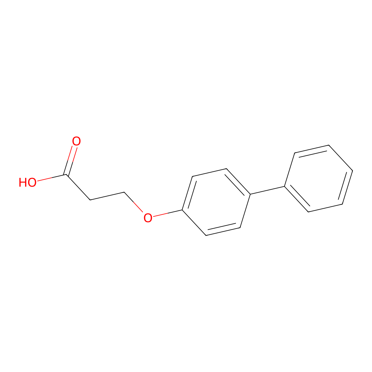 3-(4-Phenylphenoxy)propanoic acid molecular structure, CAS 63472-21-9