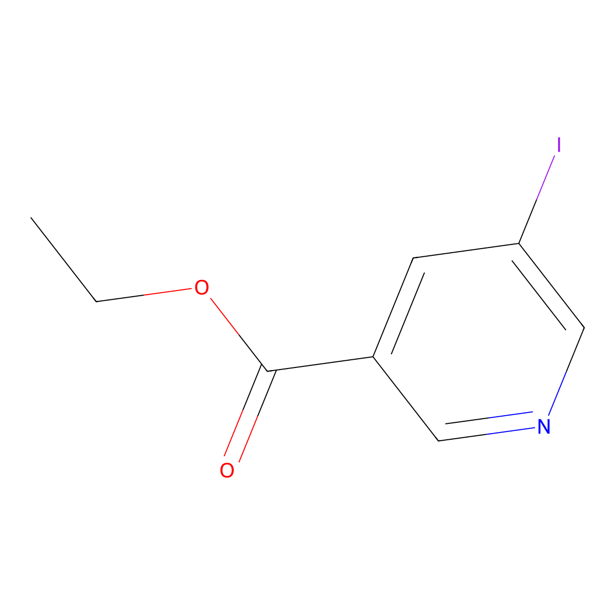 Ethyl 5-iodonicotinate molecular structure, CAS 63473-00-7