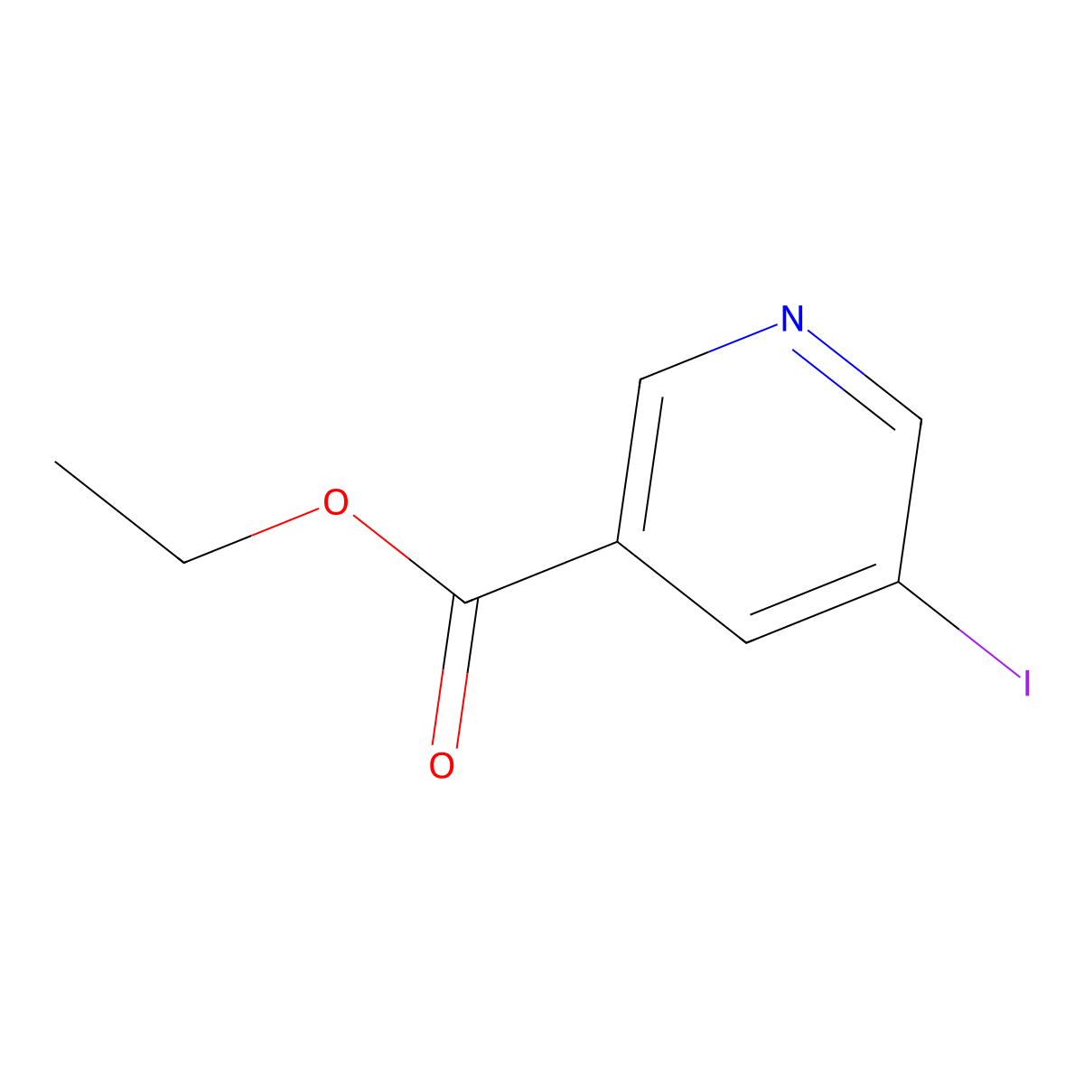 Ethyl 5-iodonicotinate molecular structure, CAS 63473-00-7
