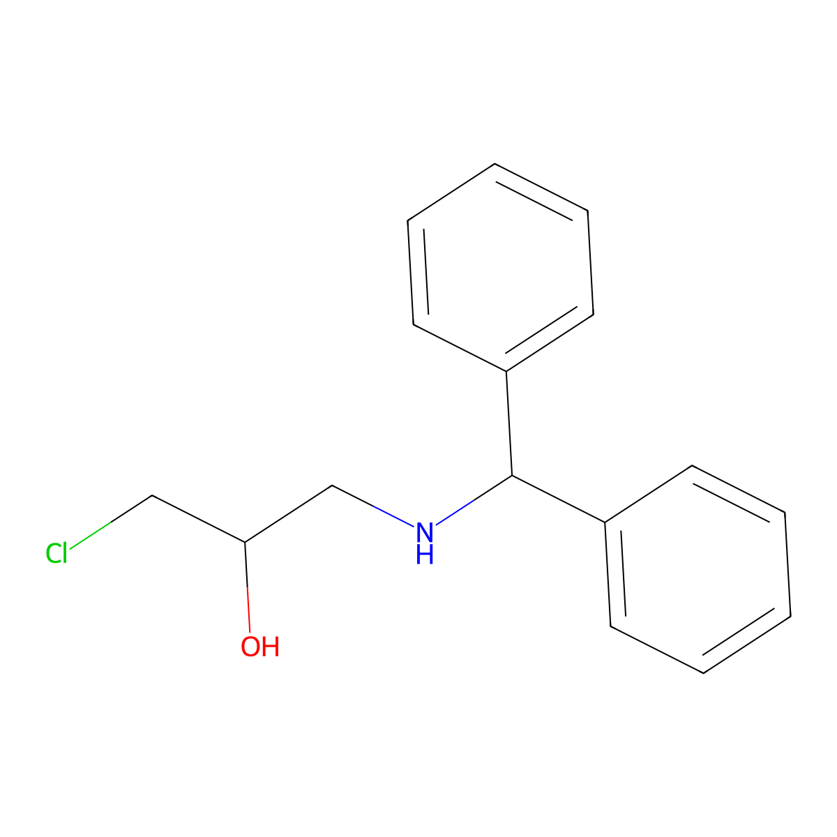 1-(Benzhydrylamino)-3-chloropropan-2-ol molecular structure, CAS 63477-43-0