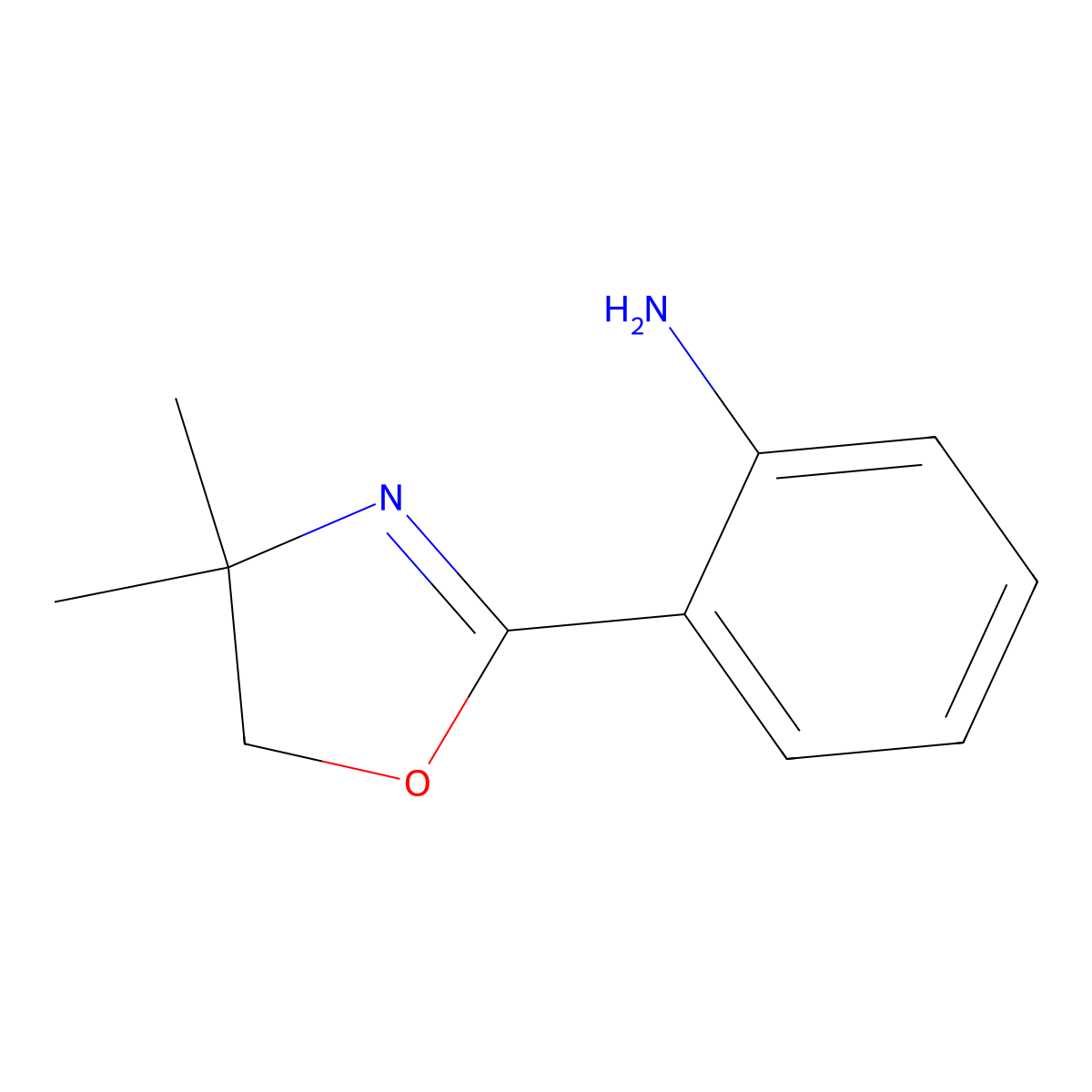 2-(4,4-Dimethyl-4,5-dihydro-1,3-oxazol-2-yl)aniline molecular structure, CAS 63478-10-4