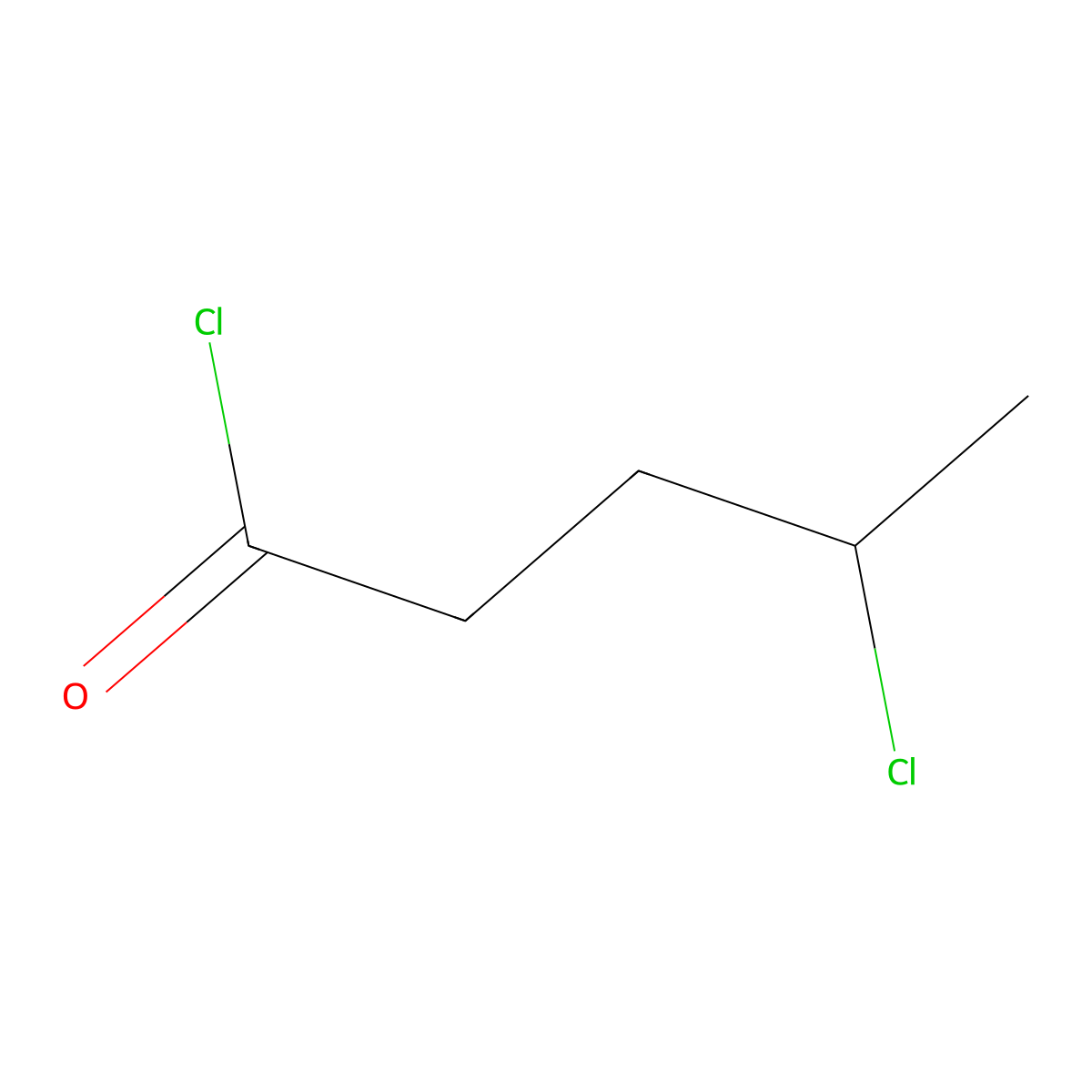 4-Chloropentanoyl chloride molecular structure, CAS 63480-12-6