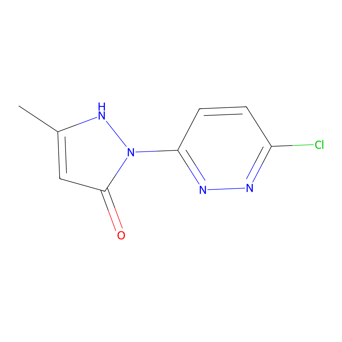 1-(6-chloropyridazin-3-yl)-3-methyl-1H-pyrazol-5-ol molecular structure, CAS 63480-43-3
