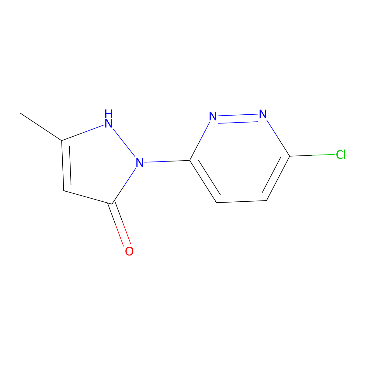 1-(6-chloropyridazin-3-yl)-3-methyl-1H-pyrazol-5-ol molecular structure, CAS 63480-43-3