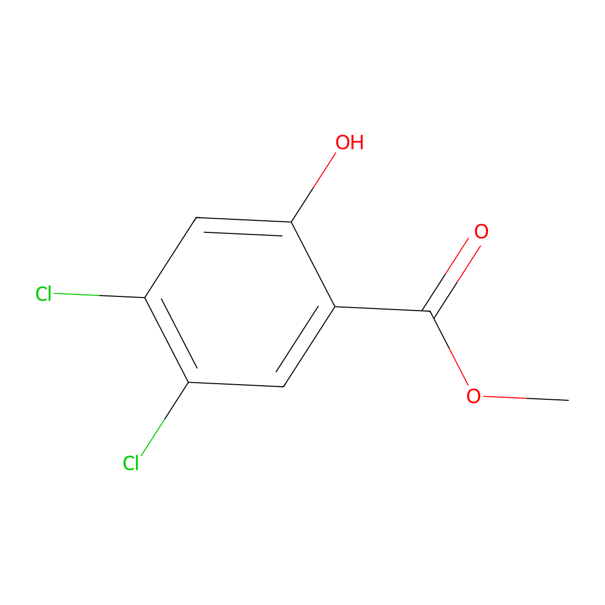 Methyl 4,5-dichloro-2-hydroxybenzoate molecular structure, CAS 63483-07-8