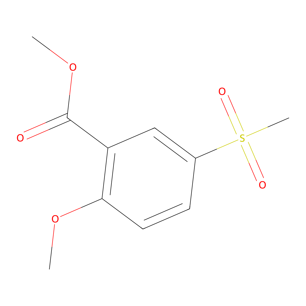 Methyl 5-mesyl-o-anisate molecular structure, CAS 63484-12-8