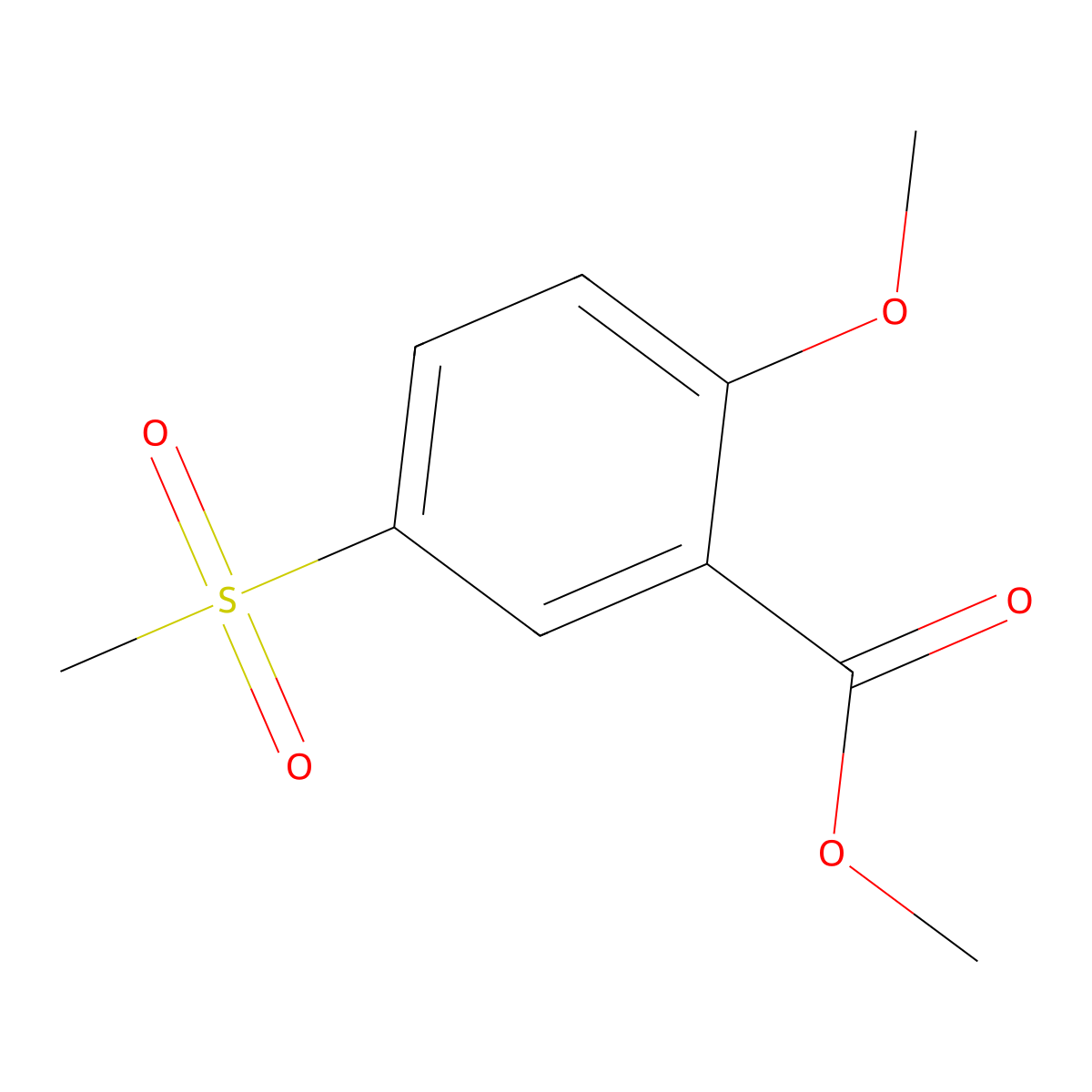 Methyl 5-mesyl-o-anisate molecular structure, CAS 63484-12-8