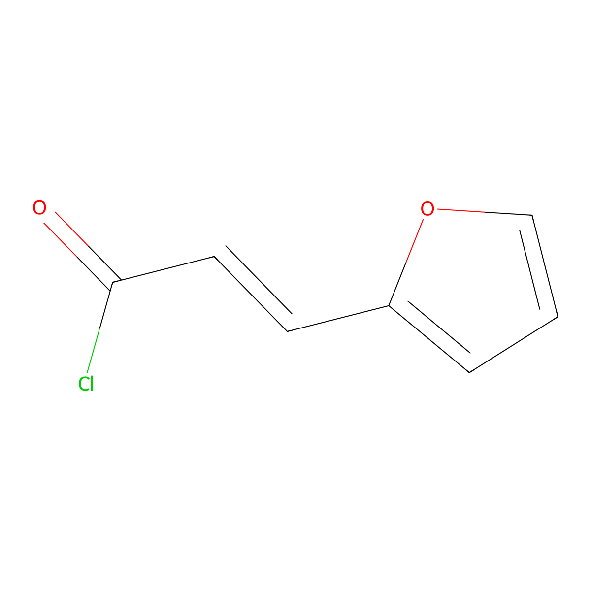 (2E)-3-(furan-2-yl)prop-2-enoyl chloride molecular structure, CAS 63485-67-6