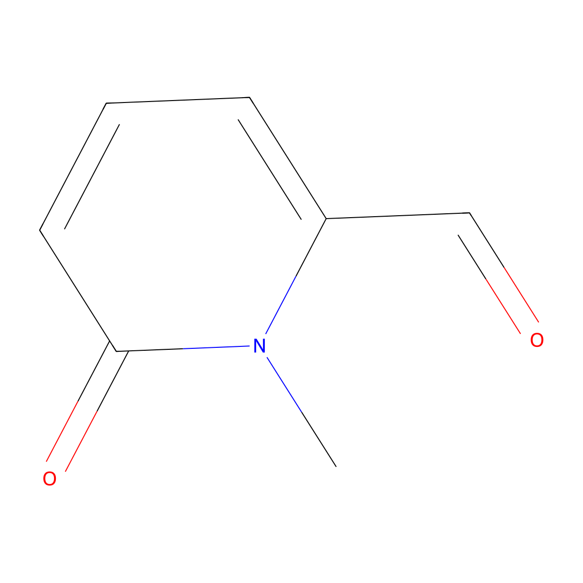 1-Methyl-6-oxo-1,6-dihydropyridine-2-carbaldehyde molecular structure, CAS 63486-86-2