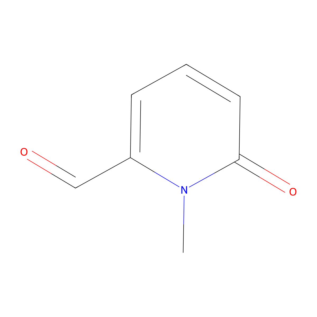 1-Methyl-6-oxo-1,6-dihydropyridine-2-carbaldehyde molecular structure, CAS 63486-86-2