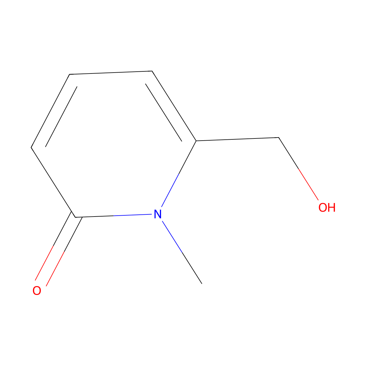 6-(Hydroxymethyl)-1-methyl-1,2-dihydropyridin-2-one molecular structure, CAS 63487-00-3