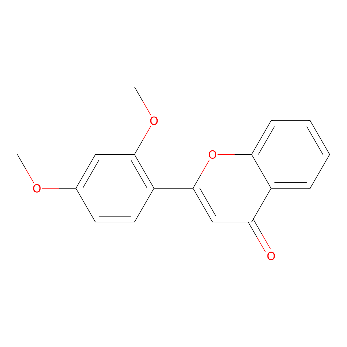 2',4'-Dimethoxyflavone molecular structure, CAS 63487-16-1