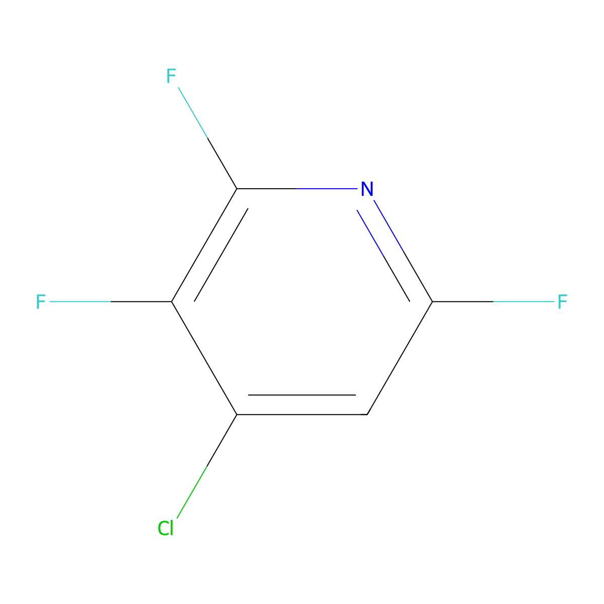 4-Chloro-2,3,6-trifluoropyridine molecular structure, CAS 63489-53-2