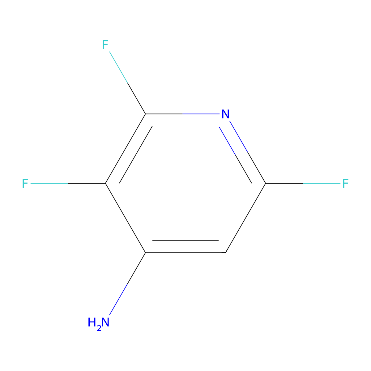 2,3,6-Trifluoropyridin-4-amine molecular structure, CAS 63489-55-4
