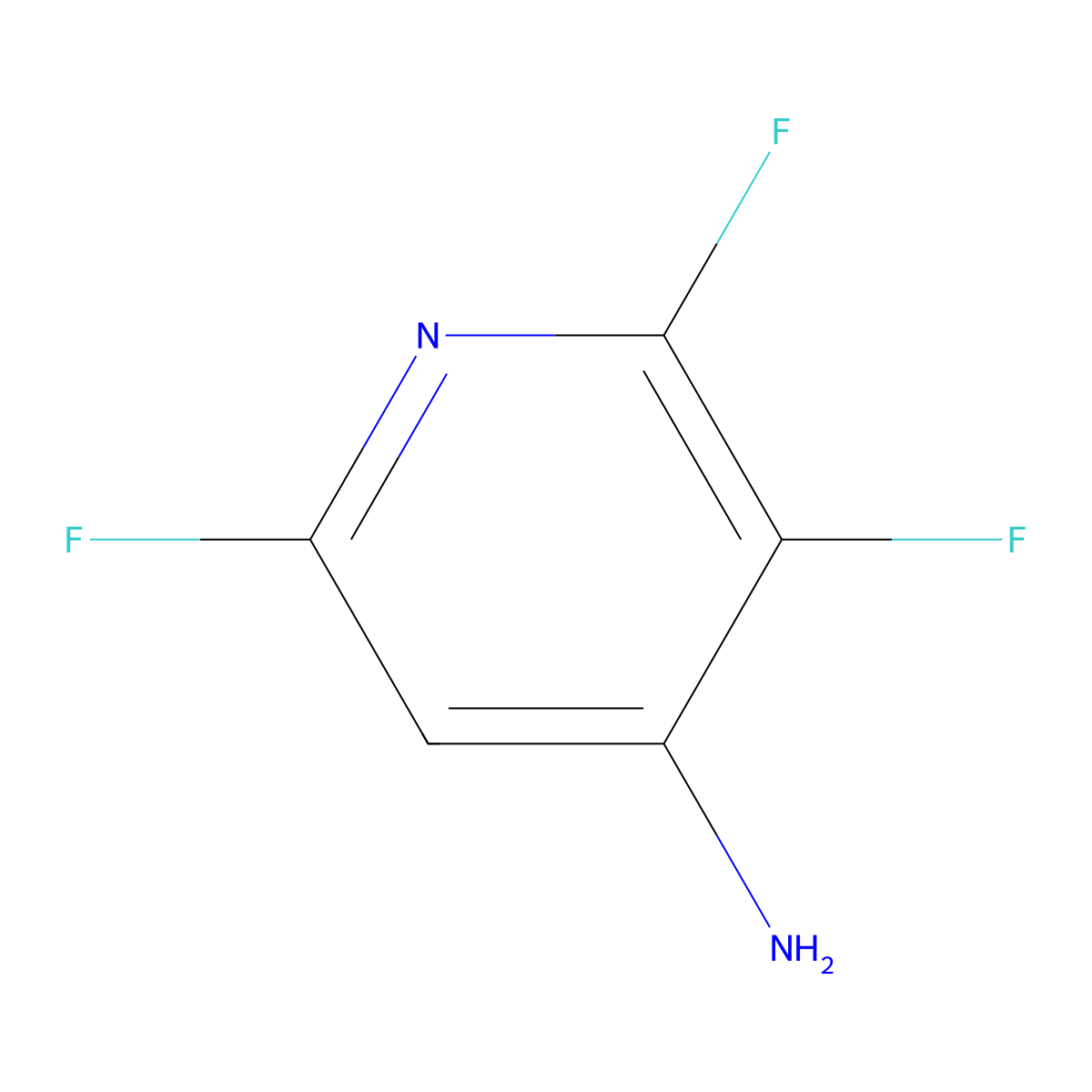 2,3,6-Trifluoropyridin-4-amine molecular structure, CAS 63489-55-4
