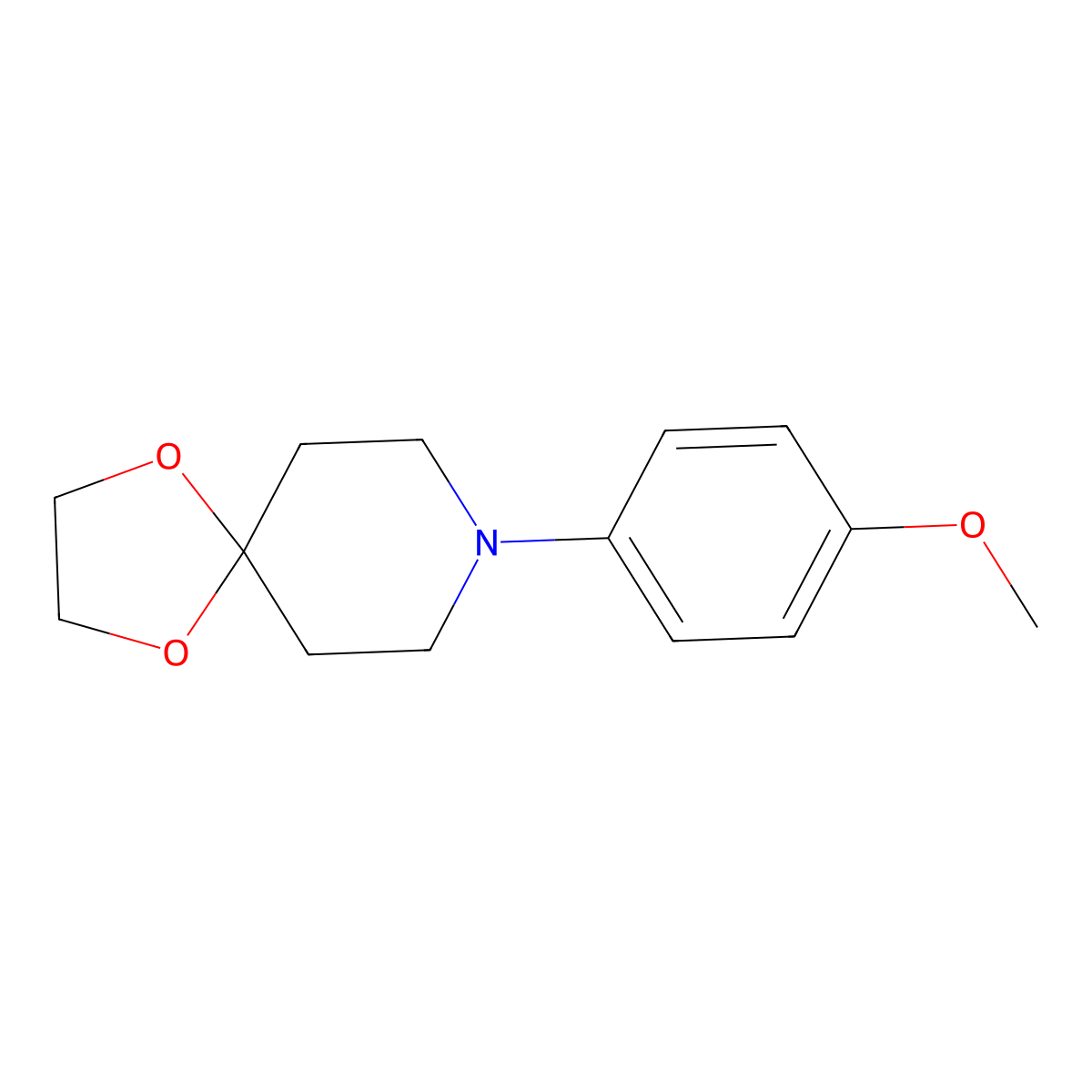 8-(4-Methoxyphenyl)-1,4-dioxa-8-azaspiro[4.5]decane molecular structure, CAS 634904-81-7